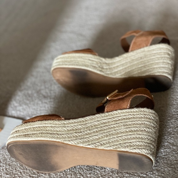 Sam Edelman Dimitree Suede Platform Wedge Espadrille in Cognac - Picture 5 of 6